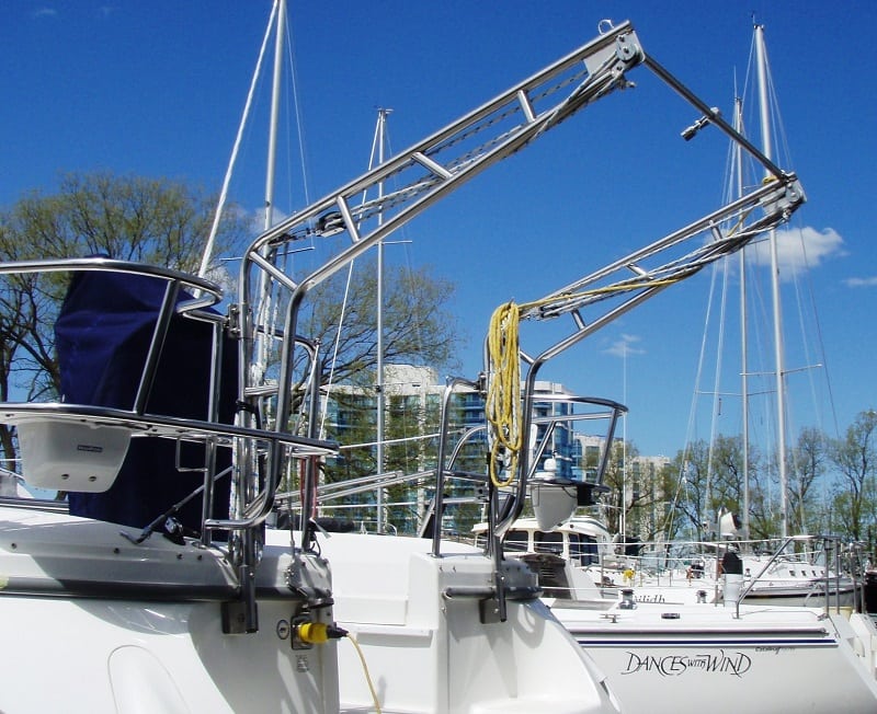 removable davits for sailboat